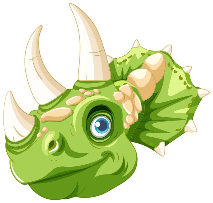 Vector Gratis ilustrasi dinosaurus hijau lucu