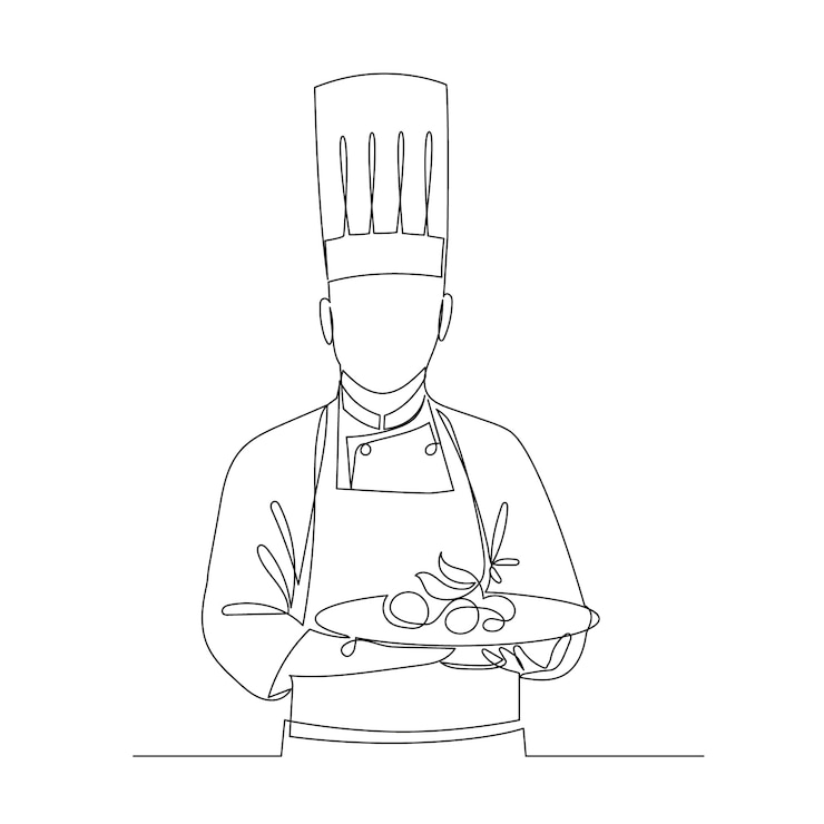 Vector Gratis ilustrasi gambar chef yang digambar tangan