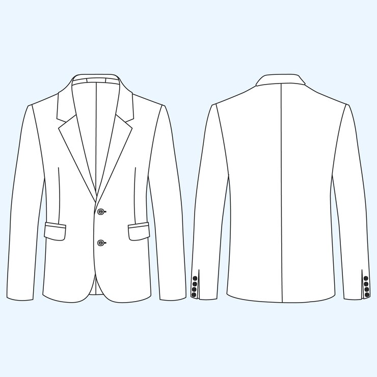 Vector Gratis ilustrasi garis luar jaket digambar tangan