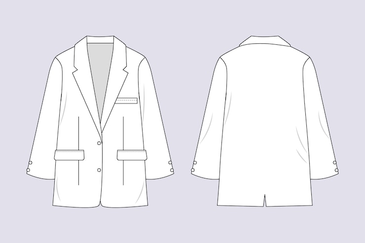 Vector Gratis ilustrasi garis luar jaket digambar tangan