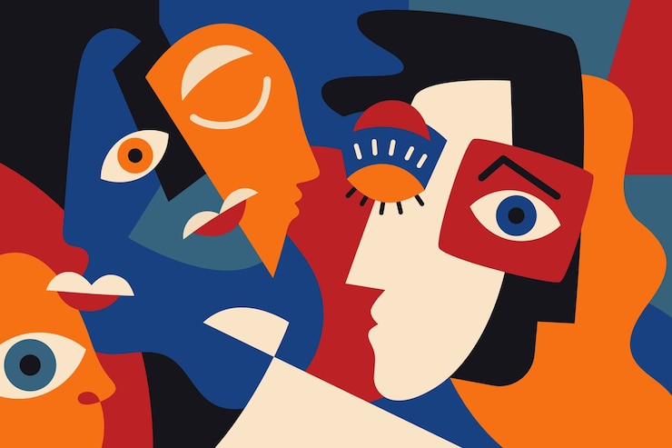 Vector Gratis ilustrasi gaya picasso yang digambar tangan