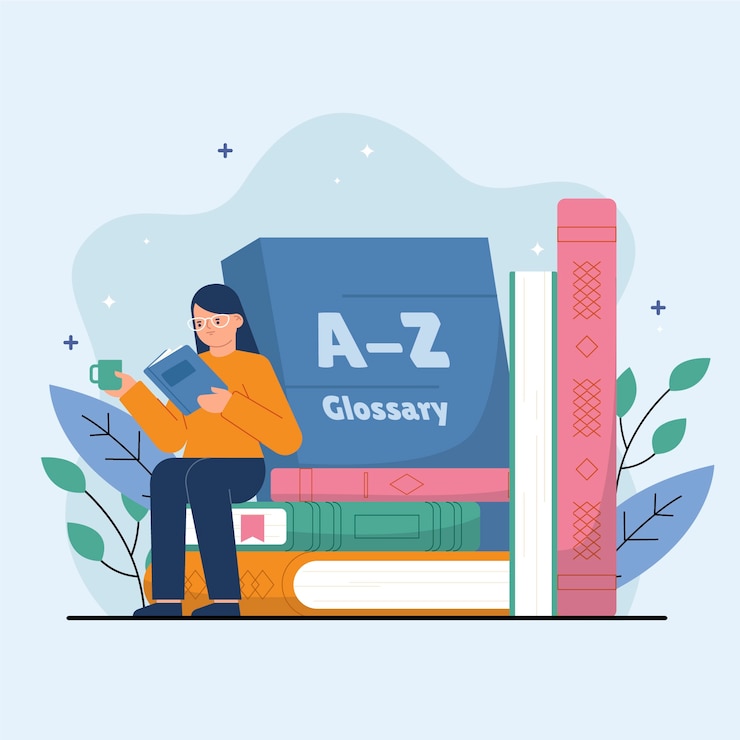 Vector Gratis ilustrasi glosarium digambar tangan