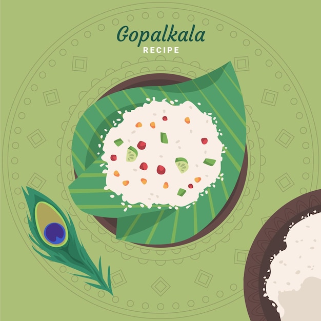 Ilustrasi gopalkala digambar tangan