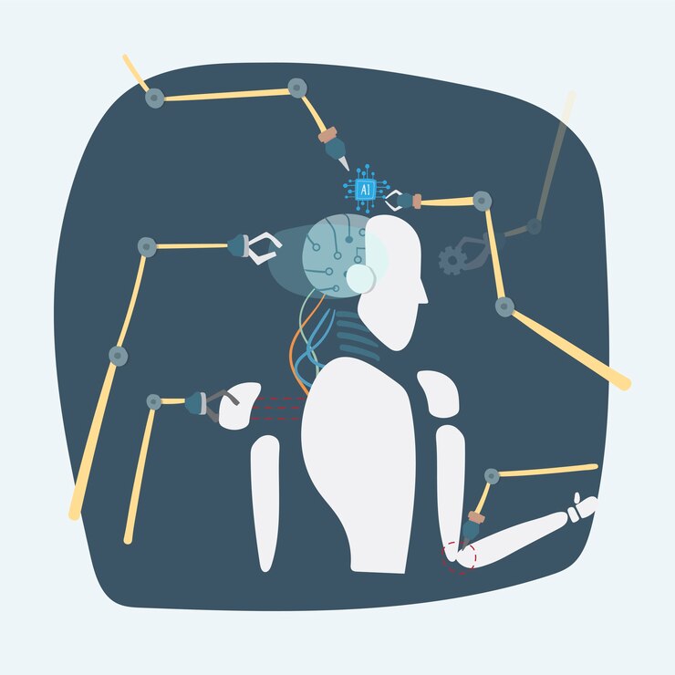 Vector Gratis ilustrasi grafik vektor robot