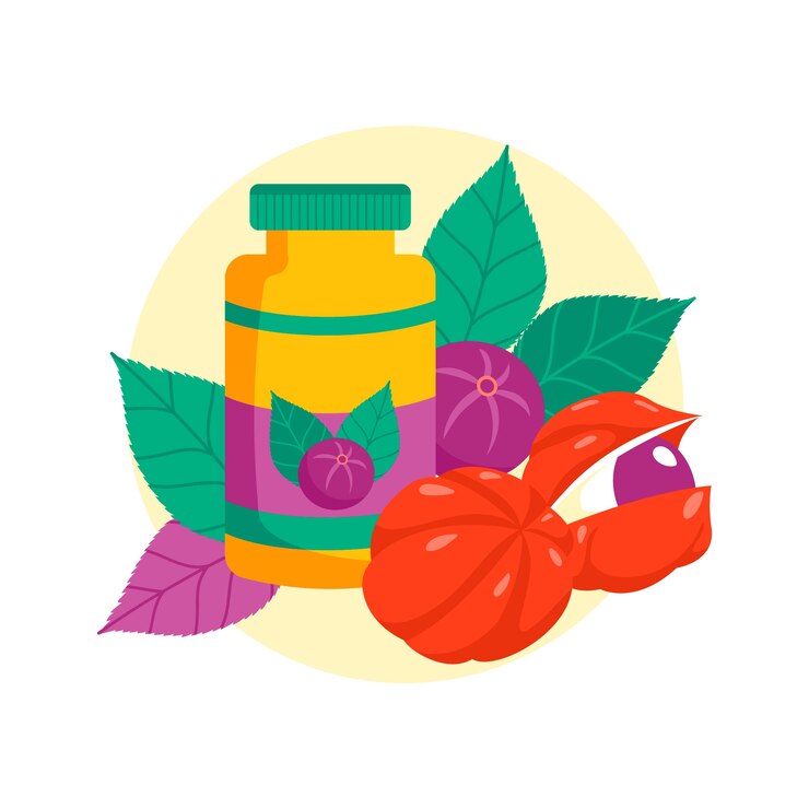 Vector Gratis ilustrasi guarana digambar tangan