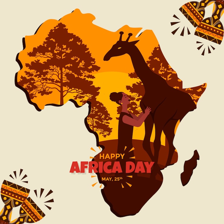 Vector Gratis ilustrasi hari afrika datar