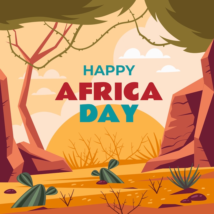 Vector Gratis ilustrasi hari afrika datar