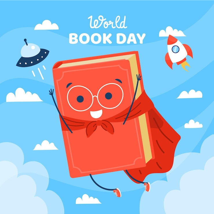 Vector Gratis ilustrasi hari buku dunia yang digambar tangan