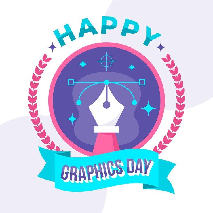 Vector Gratis ilustrasi hari grafis dunia datar