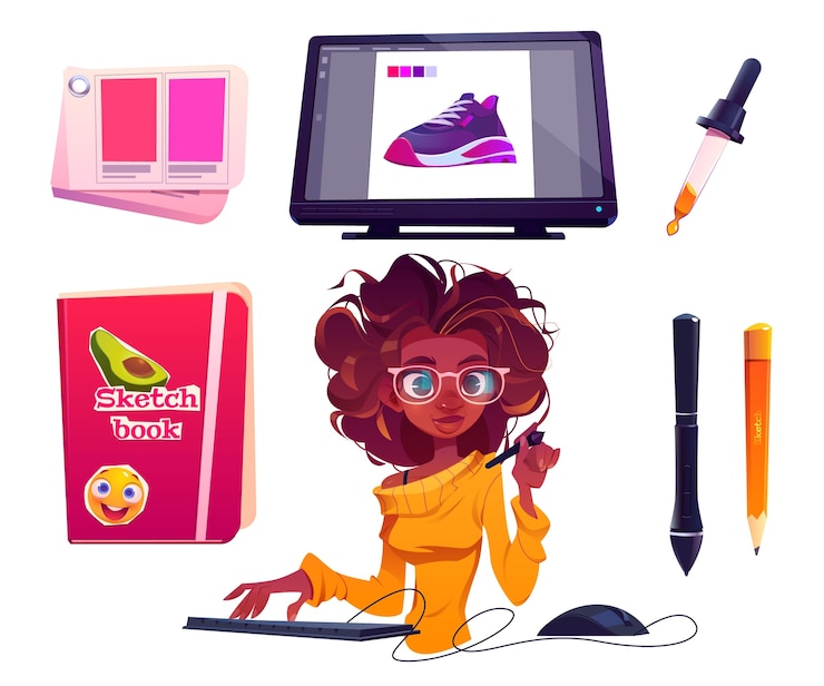 Vector Gratis ilustrasi hari grafis dunia datar