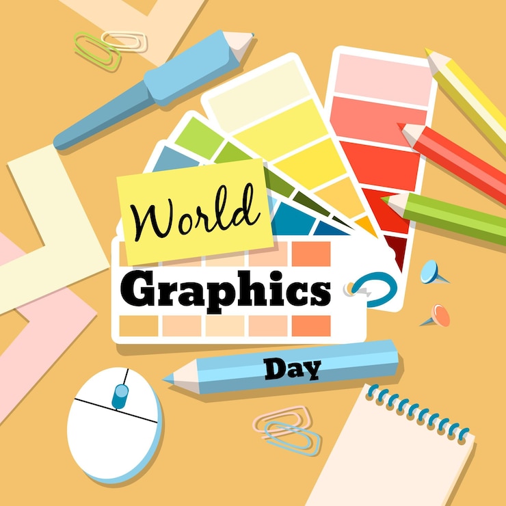Vector Gratis ilustrasi hari grafis dunia digambar tangan