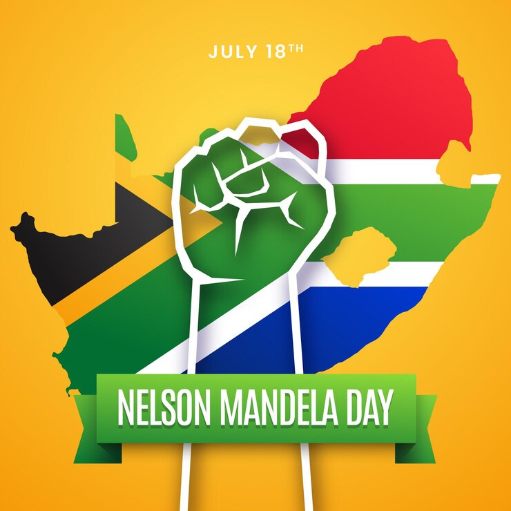Vector Gratis ilustrasi hari internasional nelson mandela gradien