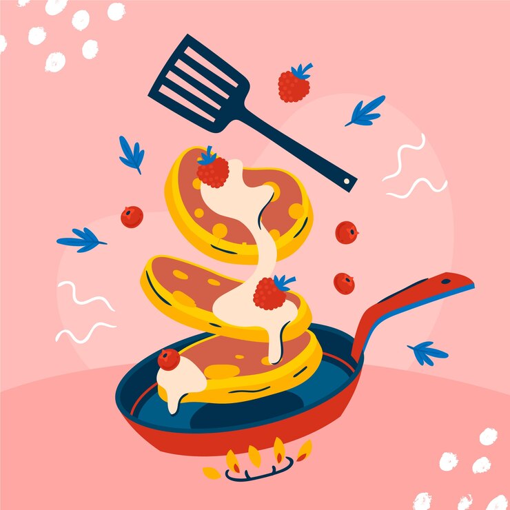 Vector Gratis ilustrasi hari panekuk datar