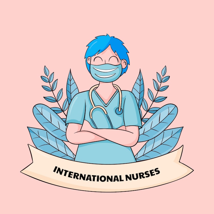 Vector Gratis ilustrasi hari perawat internasional digambar tangan