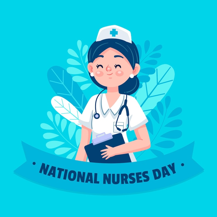 Vector Gratis ilustrasi hari perawat nasional kartun