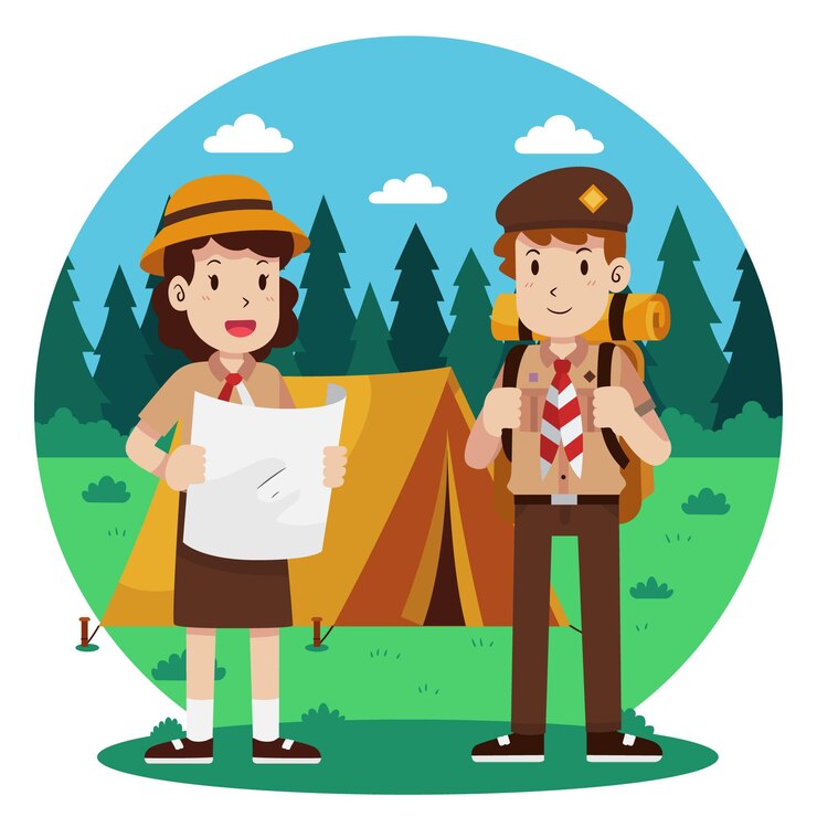 Vector Gratis ilustrasi hari pramuka datar
