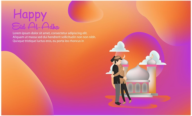 Vector Gratis ilustrasi idul adha islami
