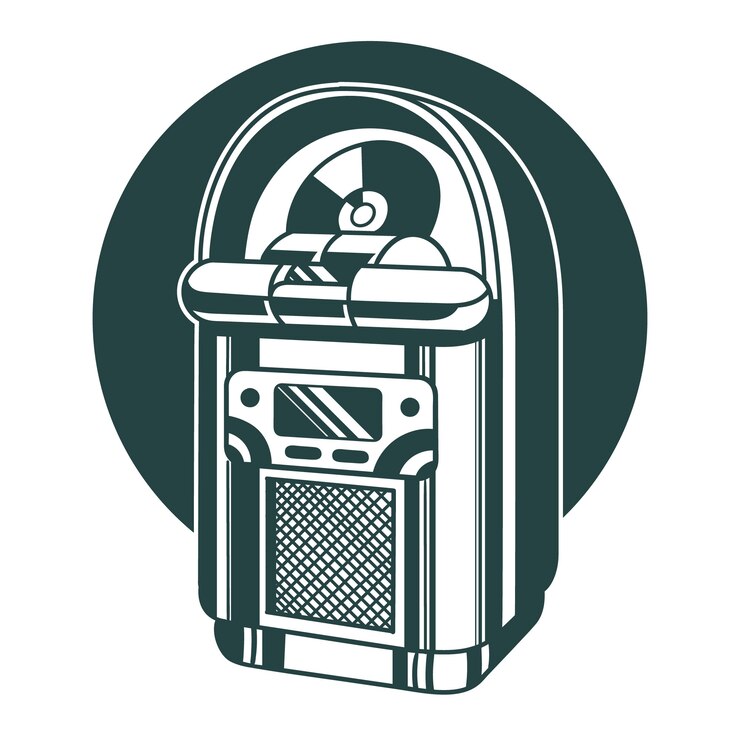 Vector Gratis ilustrasi jukebox digambar tangan