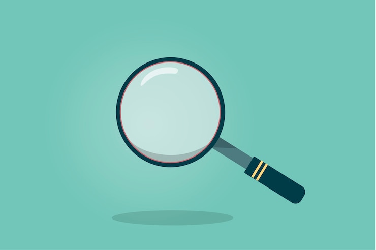 Vector Gratis ilustrasi kaca pembesar