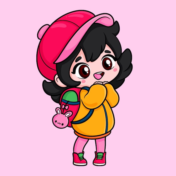 Vector Gratis ilustrasi karakter kartun asia digambar tangan
