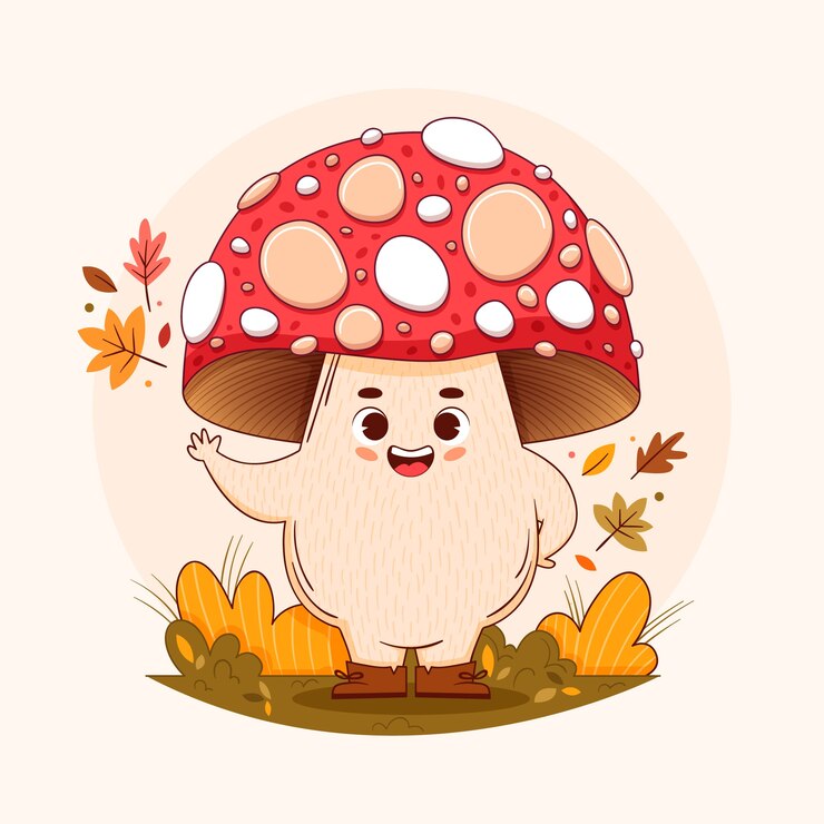 Vector Gratis ilustrasi karakter kartun musim gugur yang digambar tangan