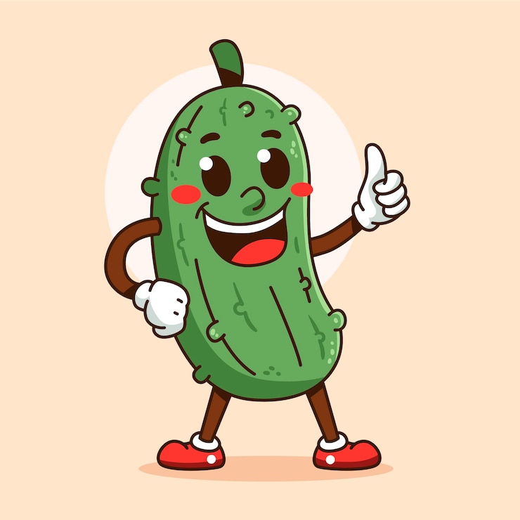 Vector Gratis ilustrasi kartun acar yang digambar tangan