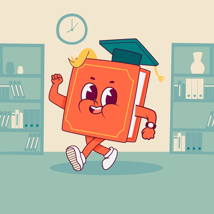 Vector Gratis ilustrasi kartun buku digambar tangan