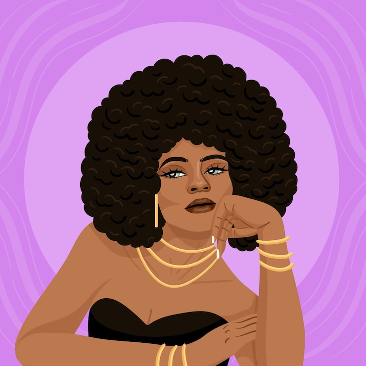 Vector Gratis ilustrasi kecantikan etnis digambar tangan