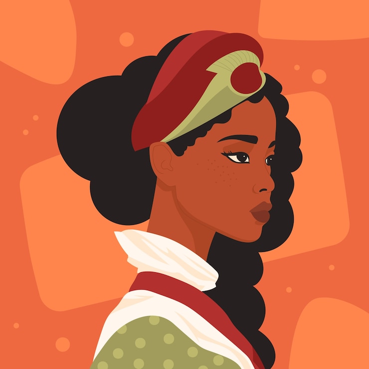 Vector Gratis ilustrasi kecantikan etnis digambar tangan