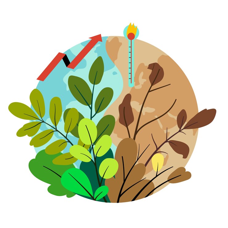 Vector Gratis ilustrasi kekeringan desain datar