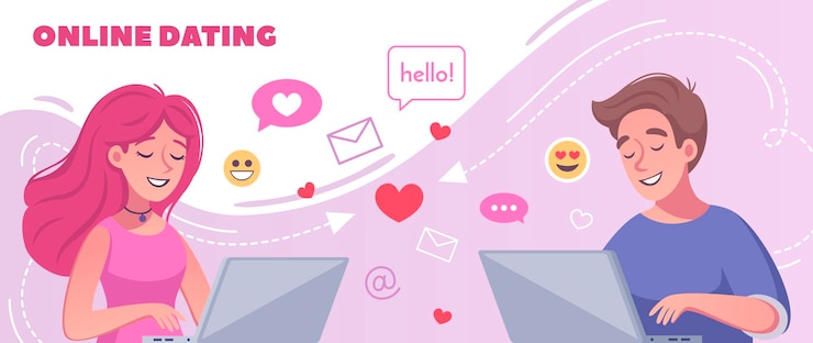 Vector Gratis ilustrasi kencan online
