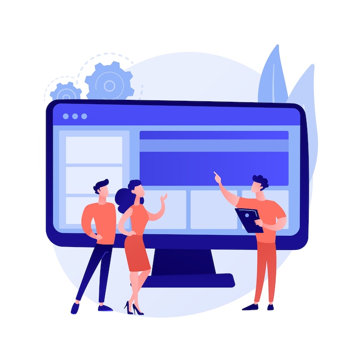 Vector Gratis ilustrasi konsep abstrak situs web perusahaan