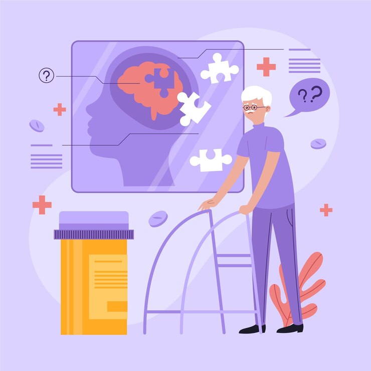 Vector Gratis ilustrasi konsep alzheimer abstrak