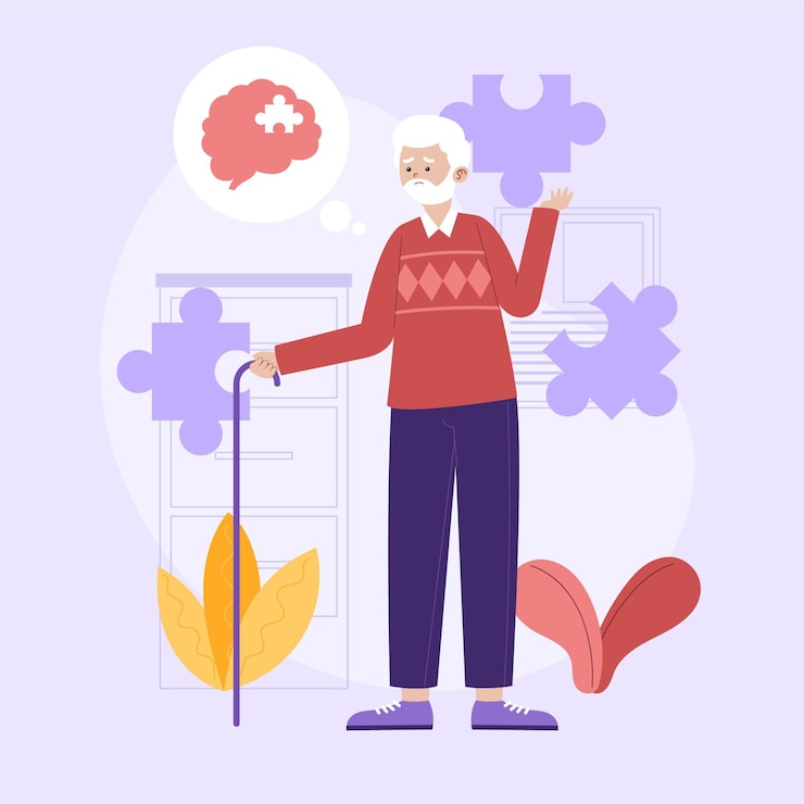 Vector Gratis ilustrasi konsep alzheimer abstrak