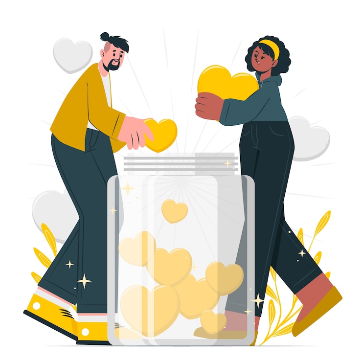 Vector Gratis ilustrasi konsep amal