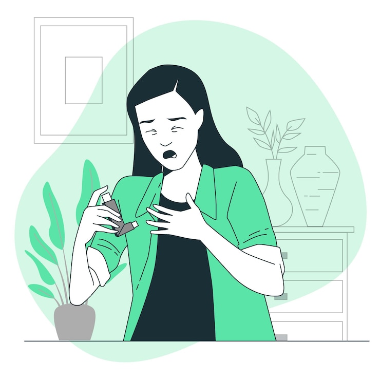 Vector Gratis ilustrasi konsep asma