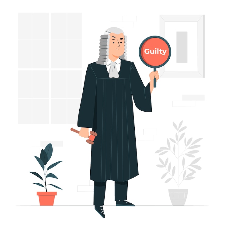 Vector Gratis ilustrasi konsep bersalah