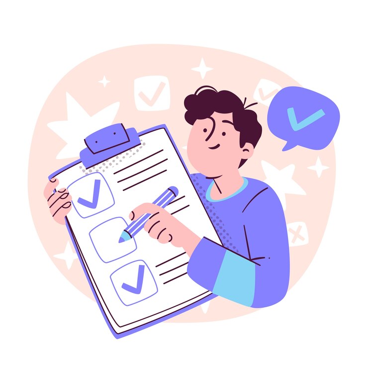 Vector Gratis ilustrasi konsep daftar periksa