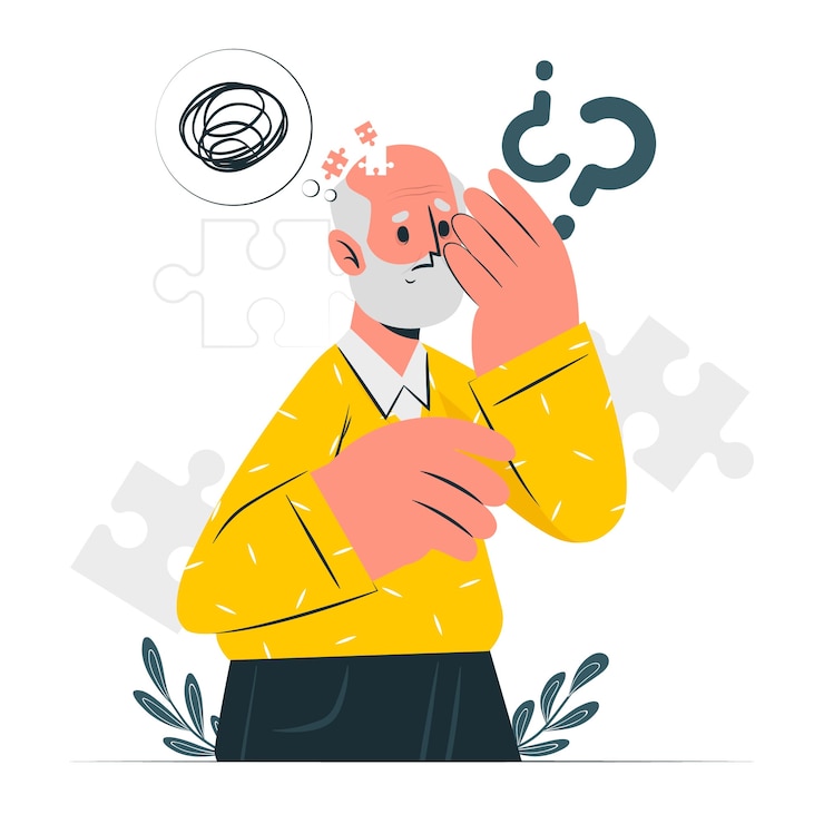 Vector Gratis ilustrasi konsep demensia