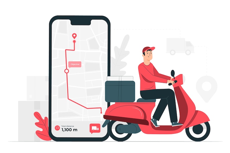 Vector Gratis ilustrasi konsep di jalan