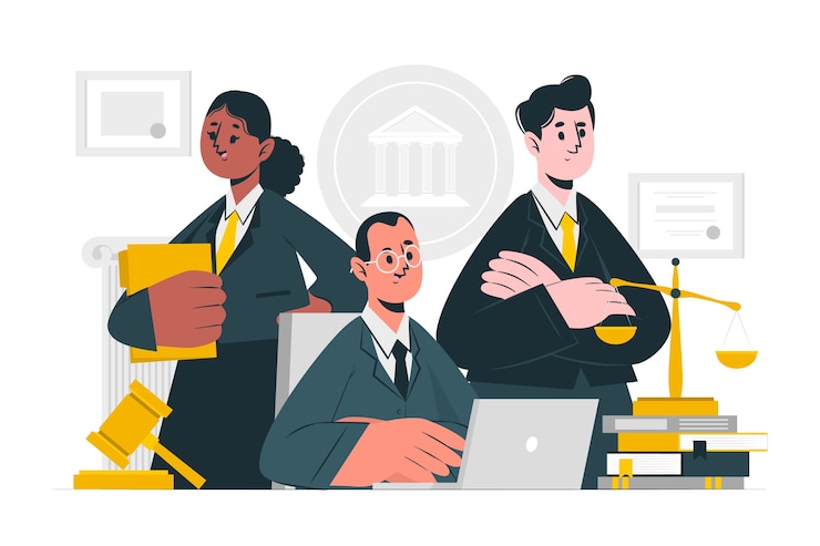 Vector Gratis ilustrasi konsep firma hukum