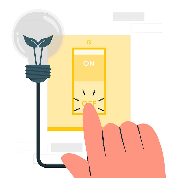 Vector Gratis ilustrasi konsep hemat energi