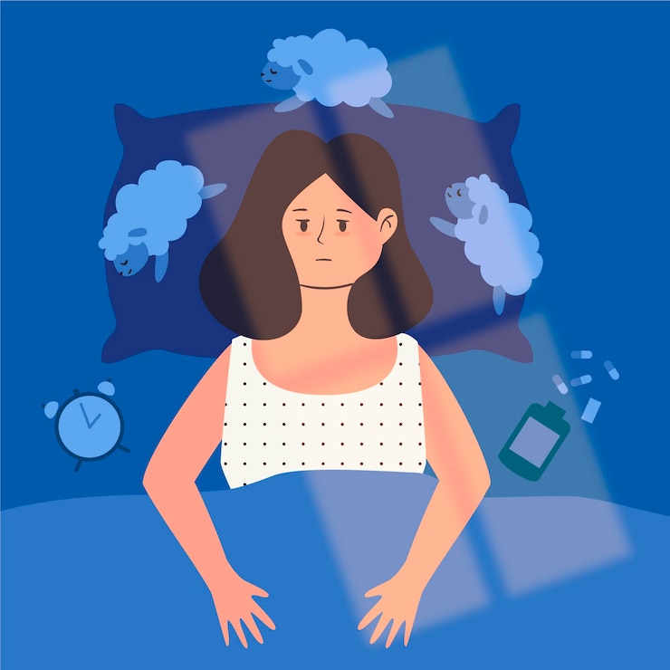 Vector Gratis ilustrasi konsep insomnia