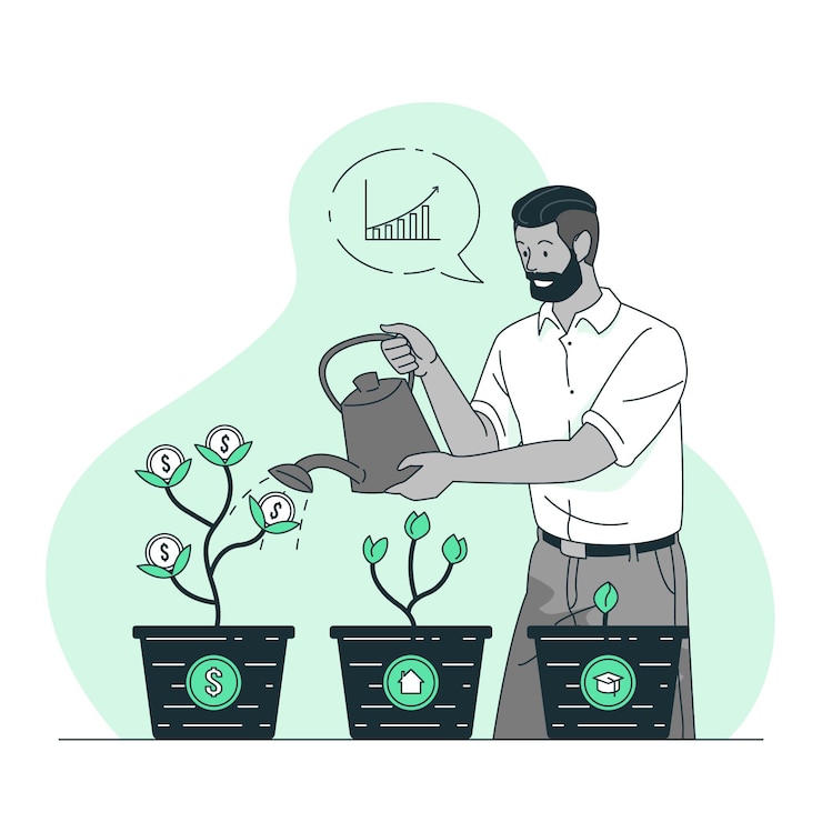 Vector Gratis ilustrasi konsep investasi