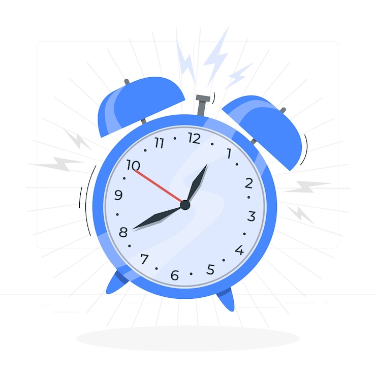 Vector Gratis ilustrasi konsep jam alarm