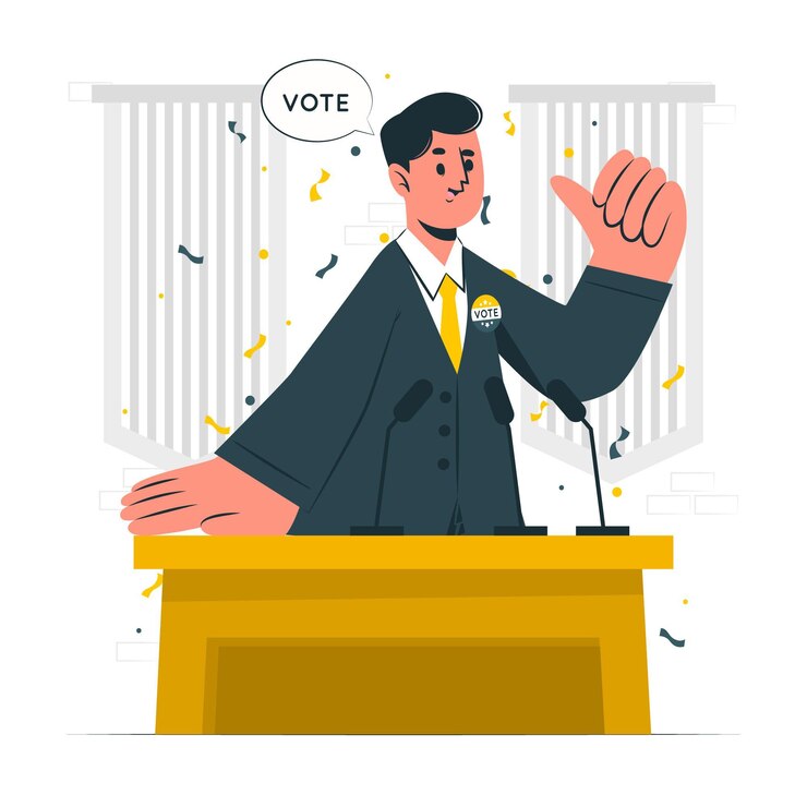 Vector Gratis ilustrasi konsep kandidat politik