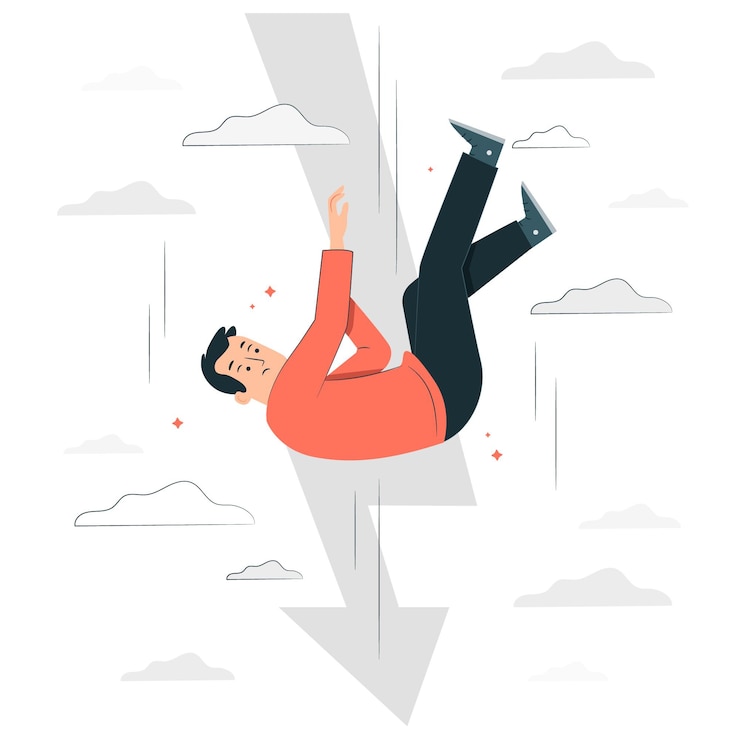 Vector Gratis ilustrasi konsep kejatuhan