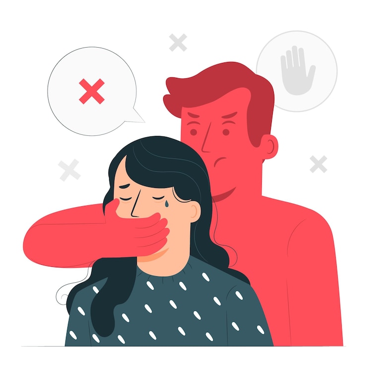 Vector Gratis ilustrasi konsep kekerasan gender