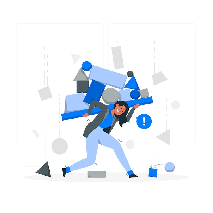 Vector Gratis ilustrasi konsep kewalahan