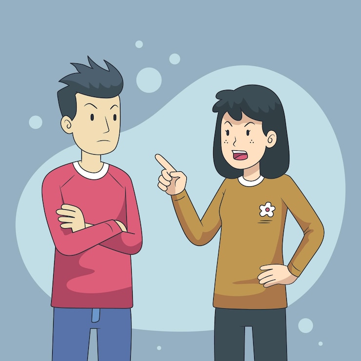 Vector Gratis ilustrasi konsep konflik pasangan